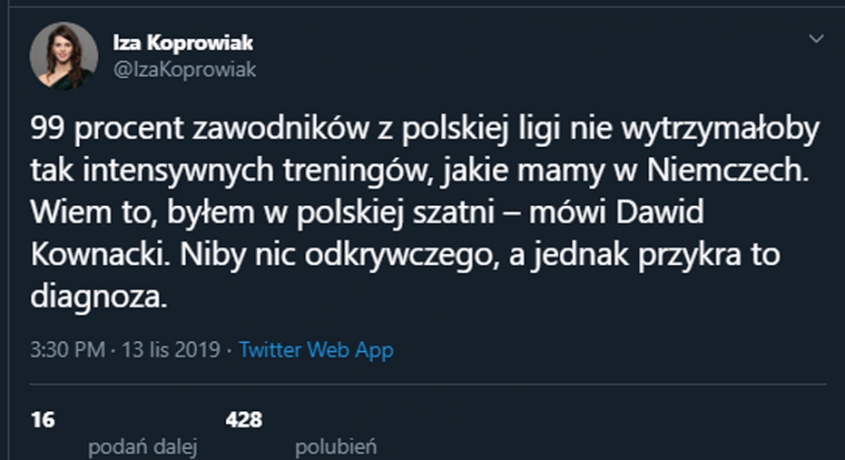 Kownacki PORÓWNAŁ intensywność treningów!